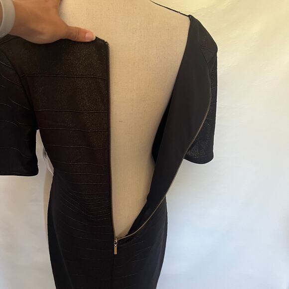 Bisou Bisou Y2K Shimmer Bandage Dress Sz 14 Holiday Party Cocktail Club  Brown - Picture 9 of 15